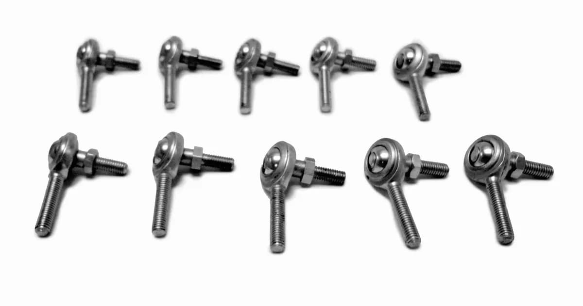 Inch Male 1/4-28 RH Studded Steel Housing, 2 Piece 10 Pack