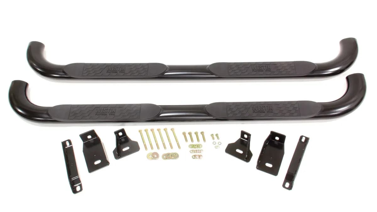 Platinum 4 Oval Nerf Step Bars Black SilveradoSierra 1500 Crew Cab 1999-2013 1500HD Crew Cab 2001-2007 253500HD Crew Cab 2001-2014 Excl 2011-2014 HD Diesel