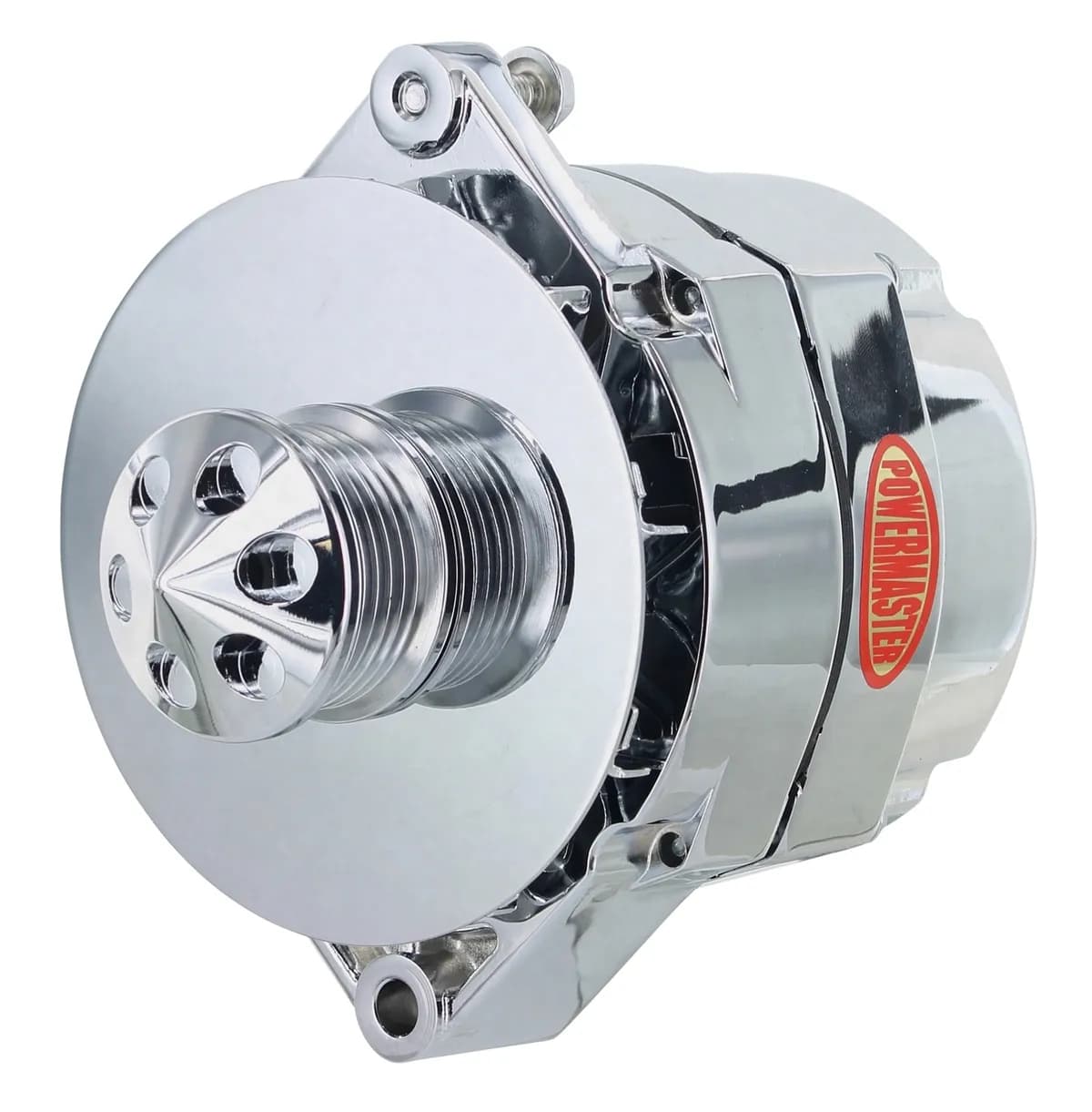 Alternator; 12si; 100 Amp; 75 Idle; 6 Groove Pulley; Baffle And Cone; OE Look; Chrome;