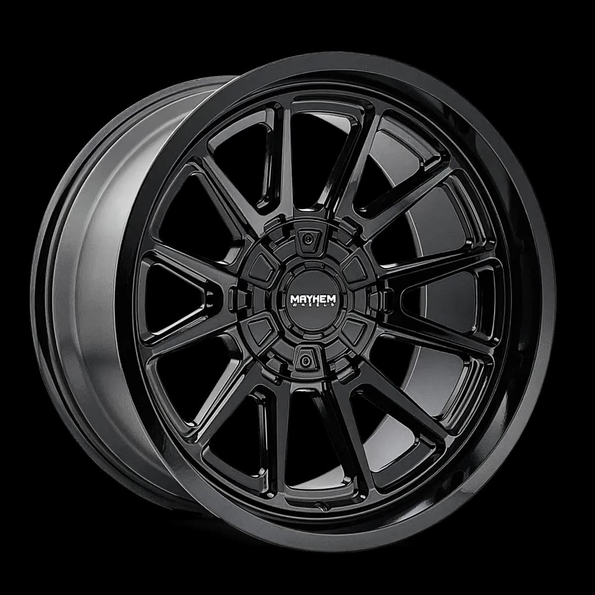 Mayhem Offroad Wheels Intrepid 8116 GB 20x9 Black 0 Off Set 8 Lug 5 BSM 125.2 Bore 165.1 Bolt Circle Cast Aluminum