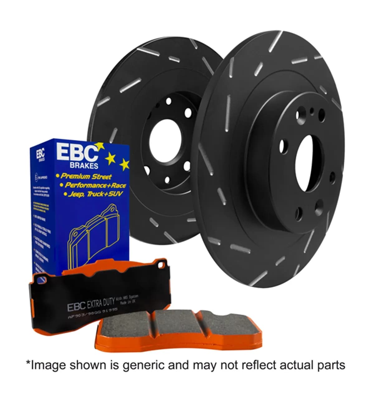 S15 Kit Extra Duty and USR Rotors; Front; FMSI Pad No. D1663; Vented; 5 Bolt Holes; 345mm Dia.; 52.1mm Height; 30mm Thick; 68mm Center Hole Dia.;