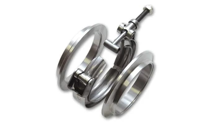 V-Band Flange Assembly; 3.5 in. OD Tubing; 4.125 in. Flange OD; 304 Stainless Steel;