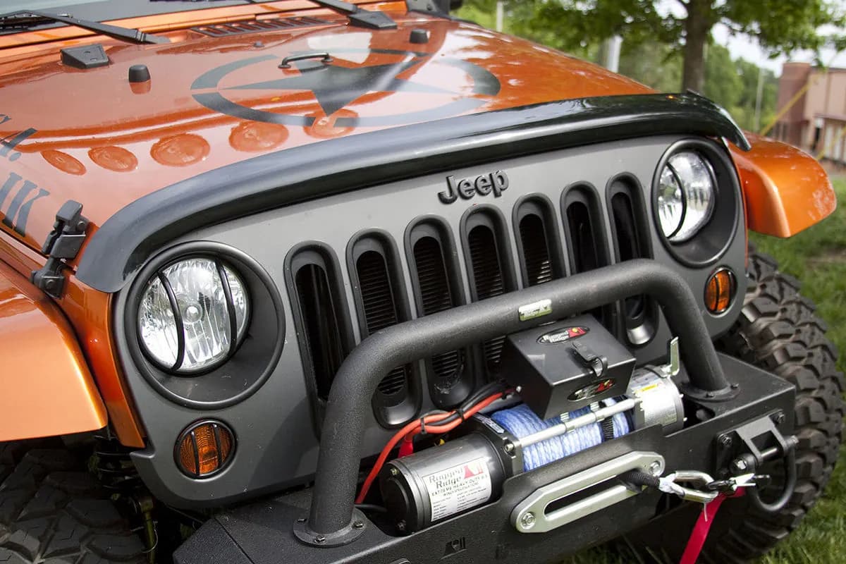 Wraparound Bug Deflectorsmoke 0716 Jeep Wrangler