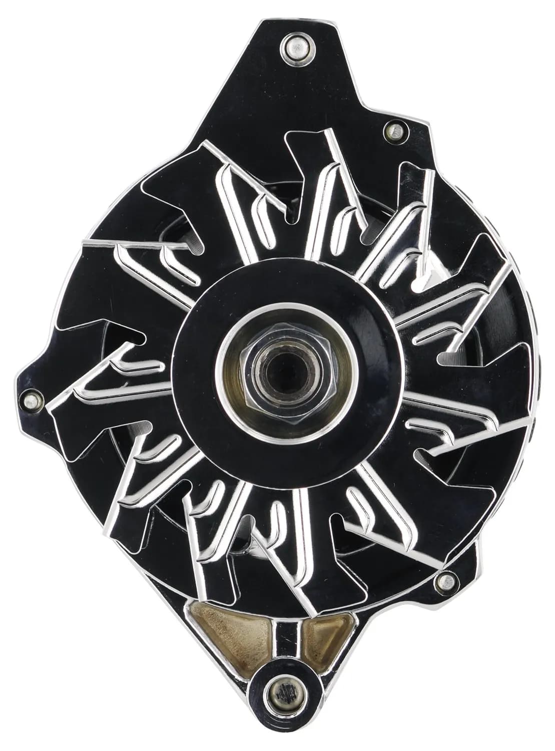 Alternator; CS130; Straight Mounting; 140 Amp; 95 Idle; 6 Groove Pulley; Chrome;
