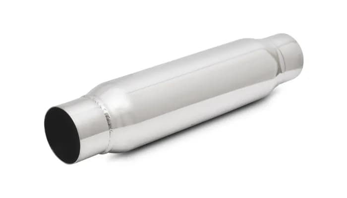 Bottle Style Resonator; 2 in. Inlet/Outlet ID; 3.5 in. Body OD; 12 in. Overall L; 8 in. Body L;