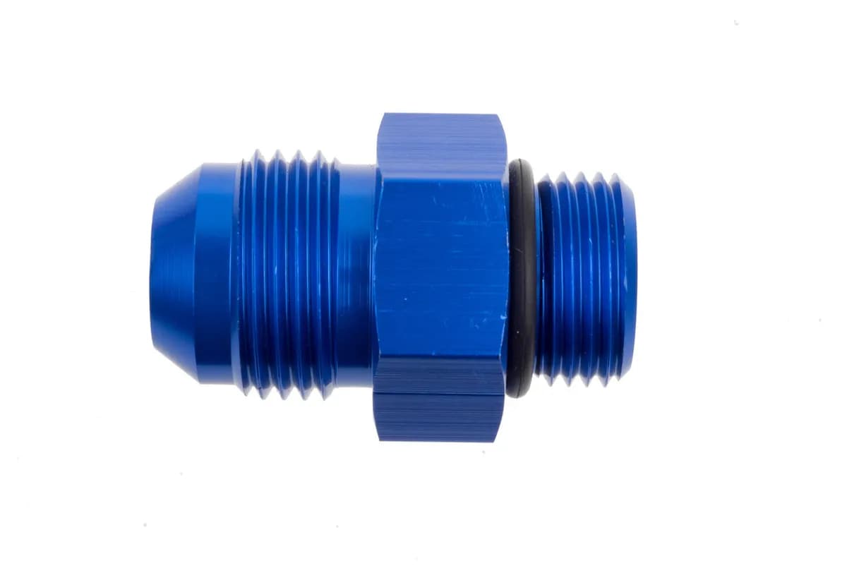 10 Male to 08 Oring Port Adapter (High Flow Radius Orb) Blue