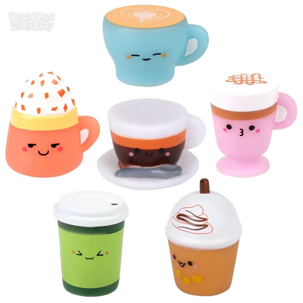 2\" Rubber Kawaii Coffee