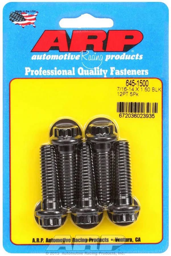 7/1614 x 1.500 12pt 1/2 Wrenching Black Oxide Bolts