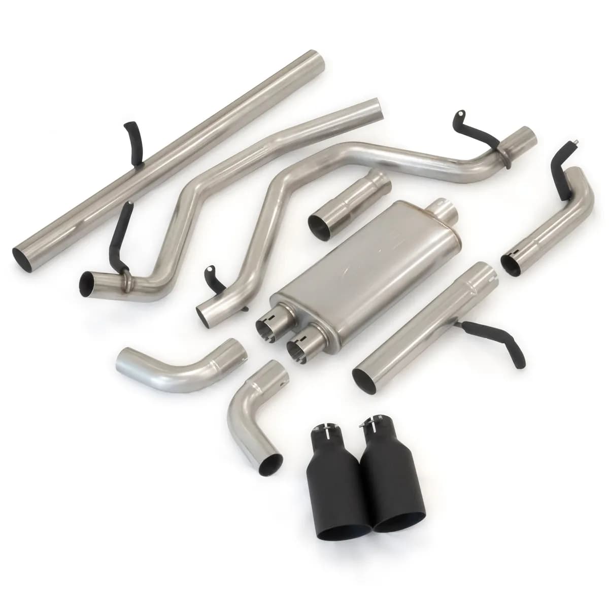 0913 gm 5.3l 2.5in Catback Exhaust System Polished W/Black Tips