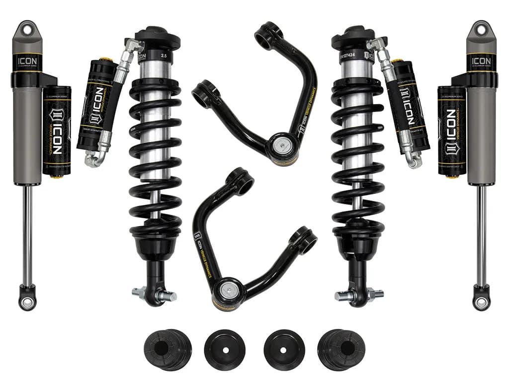ICON 19-21 Ford Ranger, 0-3.5" Lift, Stage 4 Susp System, Tubular UCA Al Knuckle