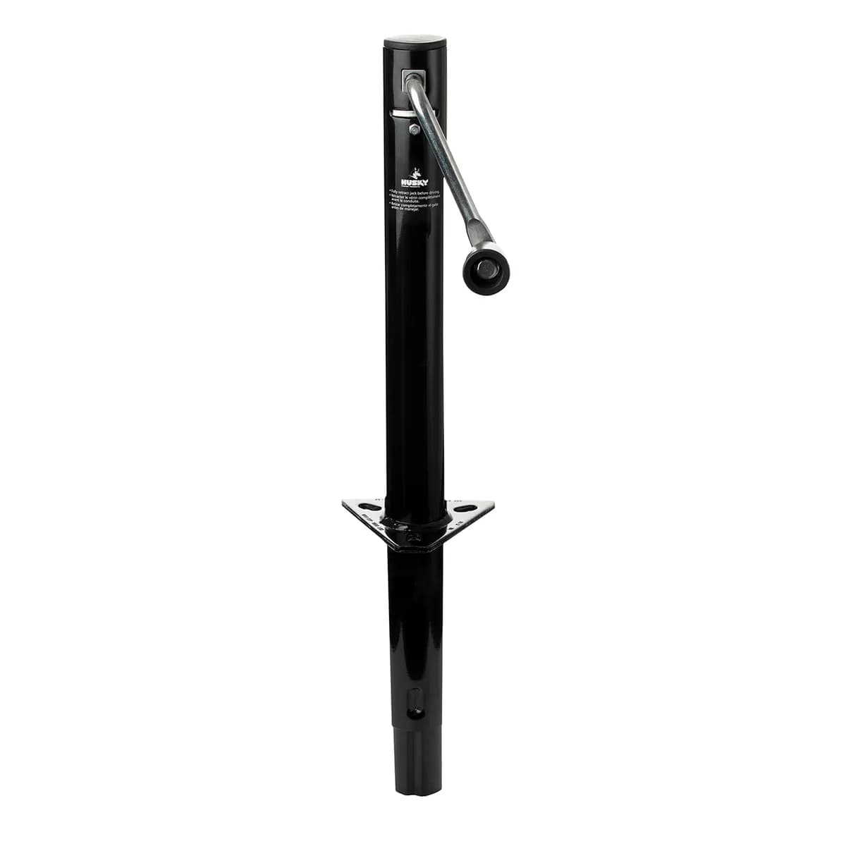 Husky Towing 30781 Man Side Wind Rnd A Frame Jack 1000 Tong 2 Outside Dia Bolt-On or Weld-On Black