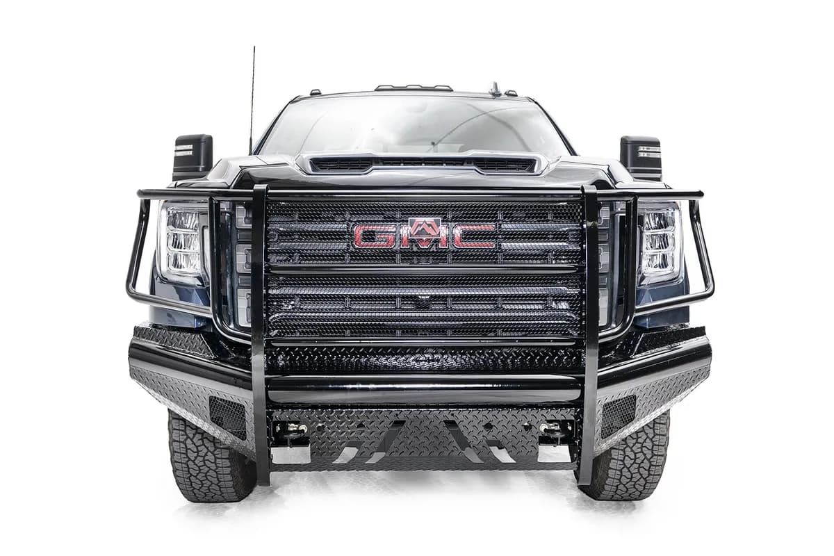 2022 Sierra 2500/3500 Black Steel Front Bumper w/ Full Grill Guard