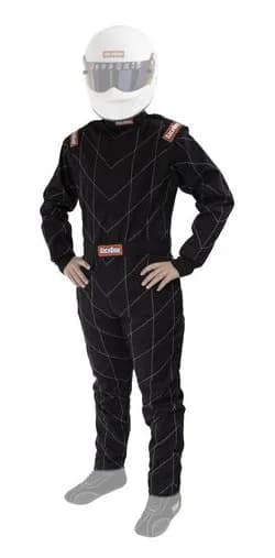 One Piece Single Layer Racing Driver Fire Suit Sfi 3.2a 1 Black Medium