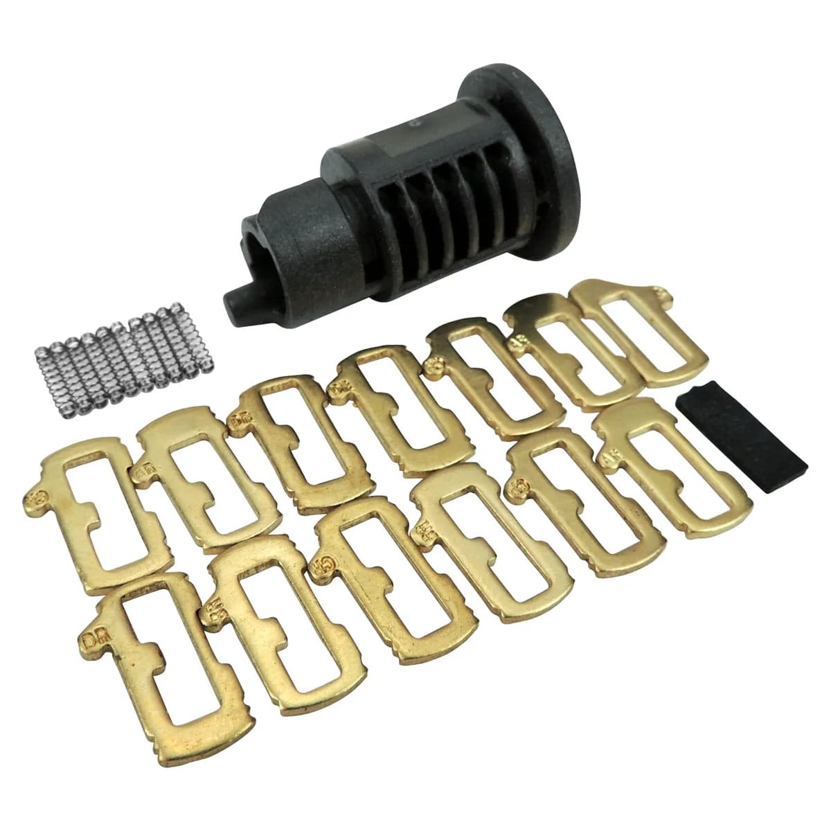 Glovebox Lock Cylinder; Plastic; Bronze; Black; Bronze;