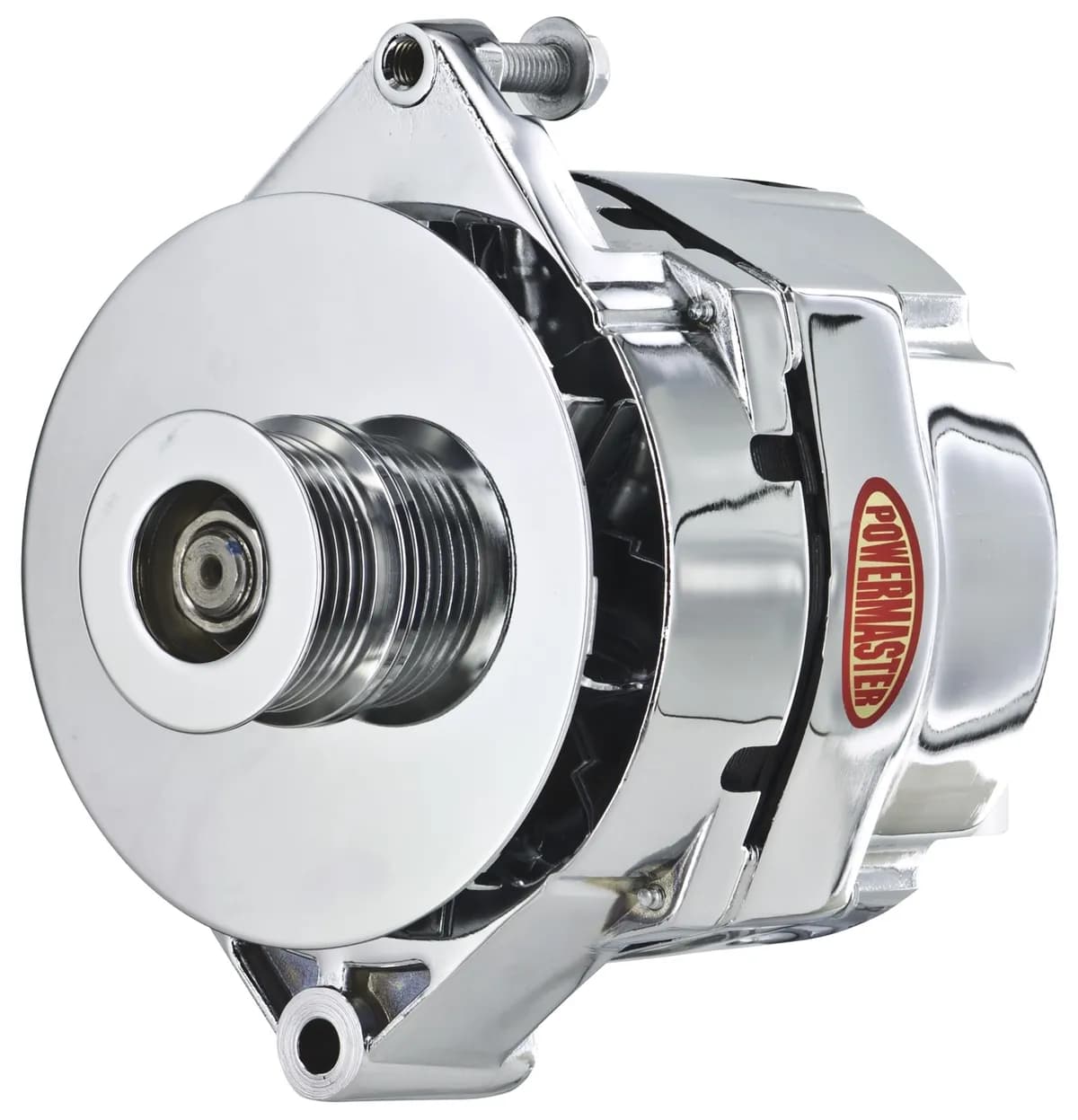 Alternator; 17Si; 120 Amp; 95 Idle; 6 Groove Pulley; Chrome;