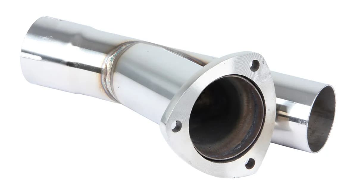 Y Exhaust Dump Cutout 2.5 in Hardware Not Incl Polished 304 Stainless Steel Pypes Exhaust