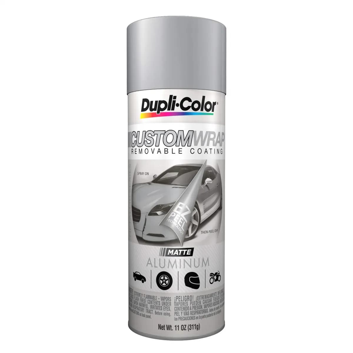 Duplicolor Custom Wrap Removable Coating Matte Aluminum 11 oz