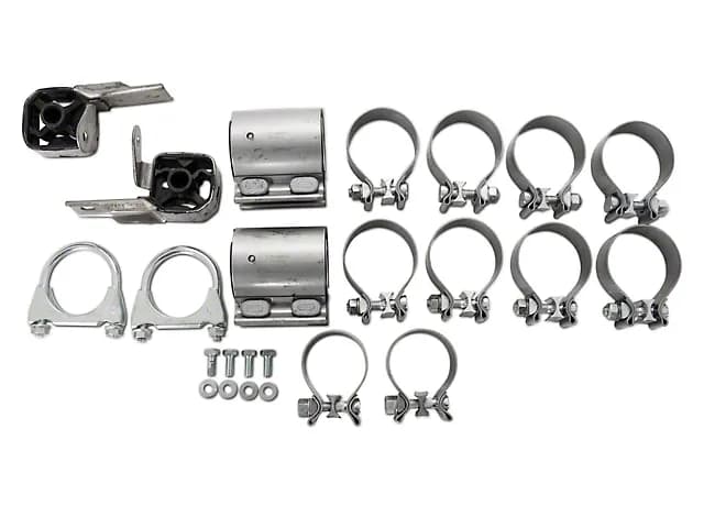 2005-2010 Mustang V6 Black Cat Back Mid Muffler Exhaust System M-80 Race Pro Mufflers 409 Stainless Pypes Performance Exhaust
