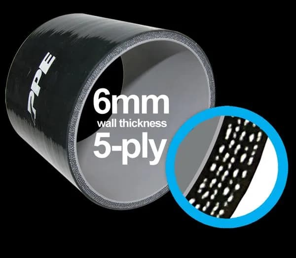 3.0 Inch 90 Deg 6MM 5-Ply Silicone Elbow PPE Diesel