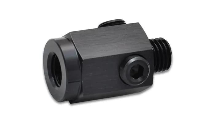 Metric Union Extender Fitting; Female To Male; M16x1.5 Metric Size; 3 x 0.125 in. NPT Ports; 6061 Aluminum; Black Anodized;