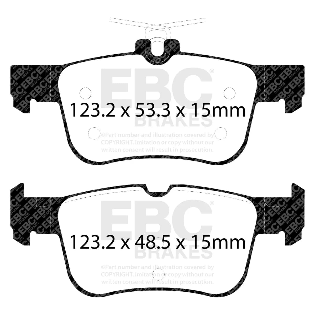 S2 Kits Greenstuff 6000 and USR Rotors; Rear; FMSI Pad No. D1833; Solid; 5 Bolt Holes; 302mm Dia.; 41mm Height; 11mm Thick;