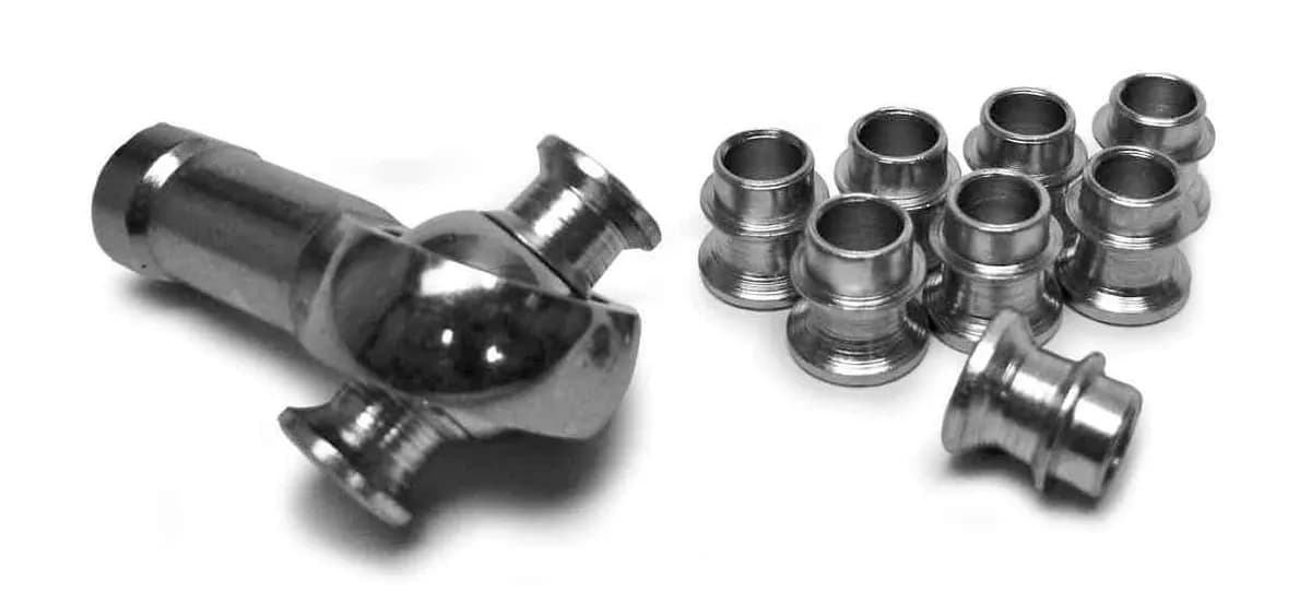 Steinjäger For 1 inch Rod Ends Straight Style Rod End Misalignment Inserts Yields 1/2 Bore Plated Steel 8 Pack 2.625 Width