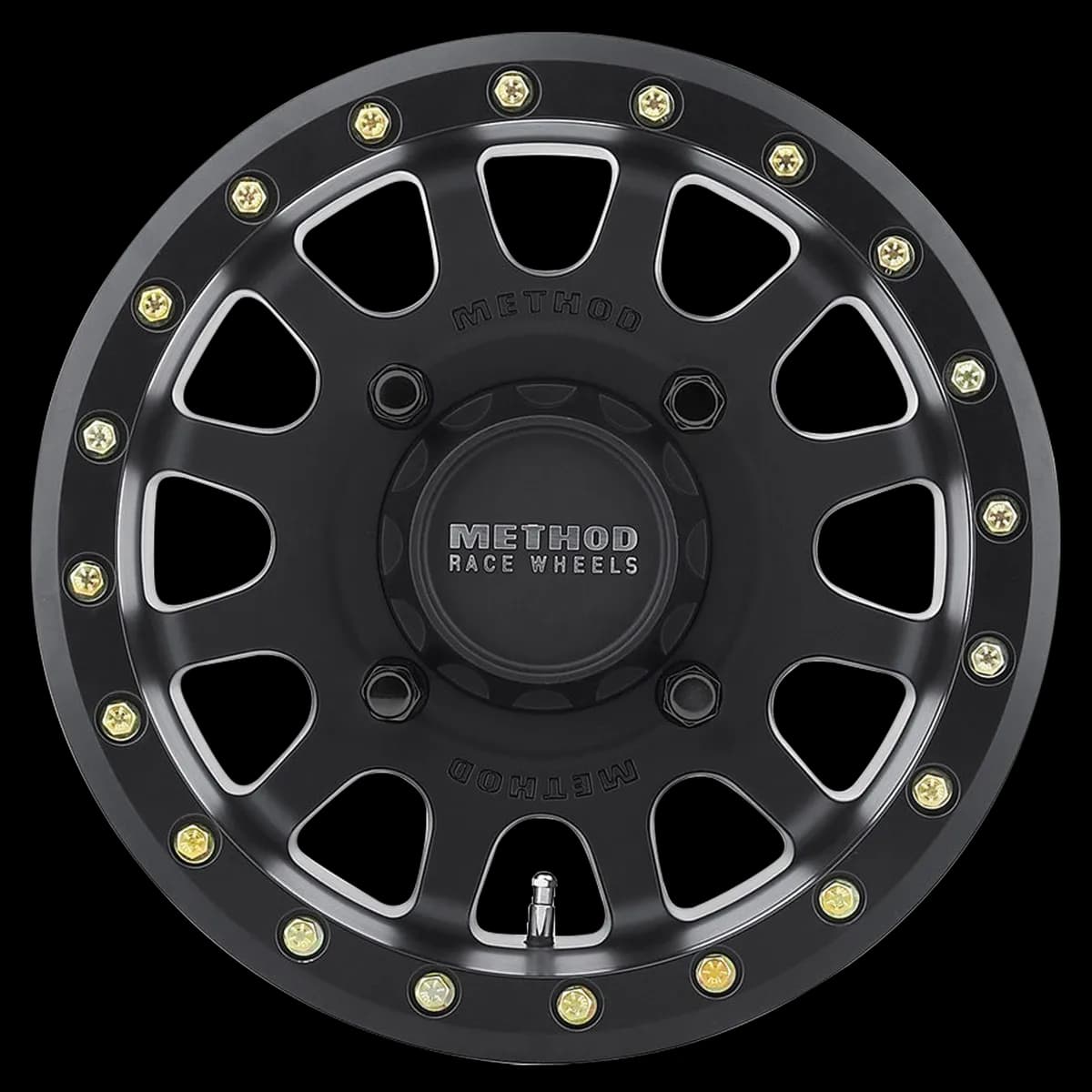 Aluminum Wheels 14x7 MR401 Beadlock UTV Bolt Pattern 4 On 156 Offset 13 Lip Size 1.97 Matte Black MB Method
