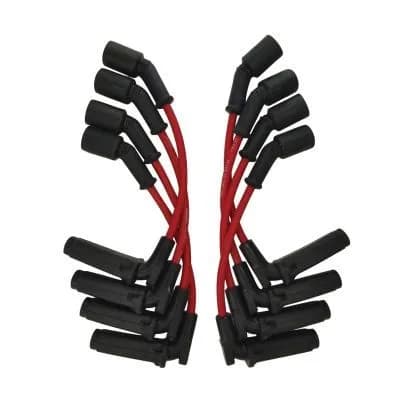 Wire Set Ultra 9.75 Inch Long Spark Plug Wire Set Coil on Plug 90 Deg Red Wire