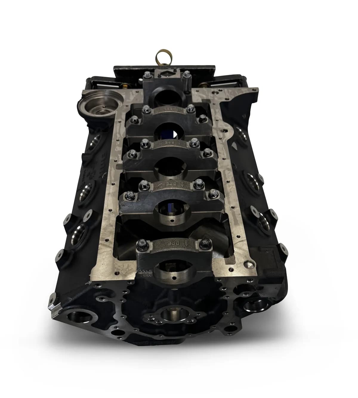 BluePrint Engines GM Small Block Compatible Bare Block – 9.025 Deck x 4.125 Bore, 2-Piece Seal, 350 Main, SIAM, Steel Billet Main Caps, Splayed
