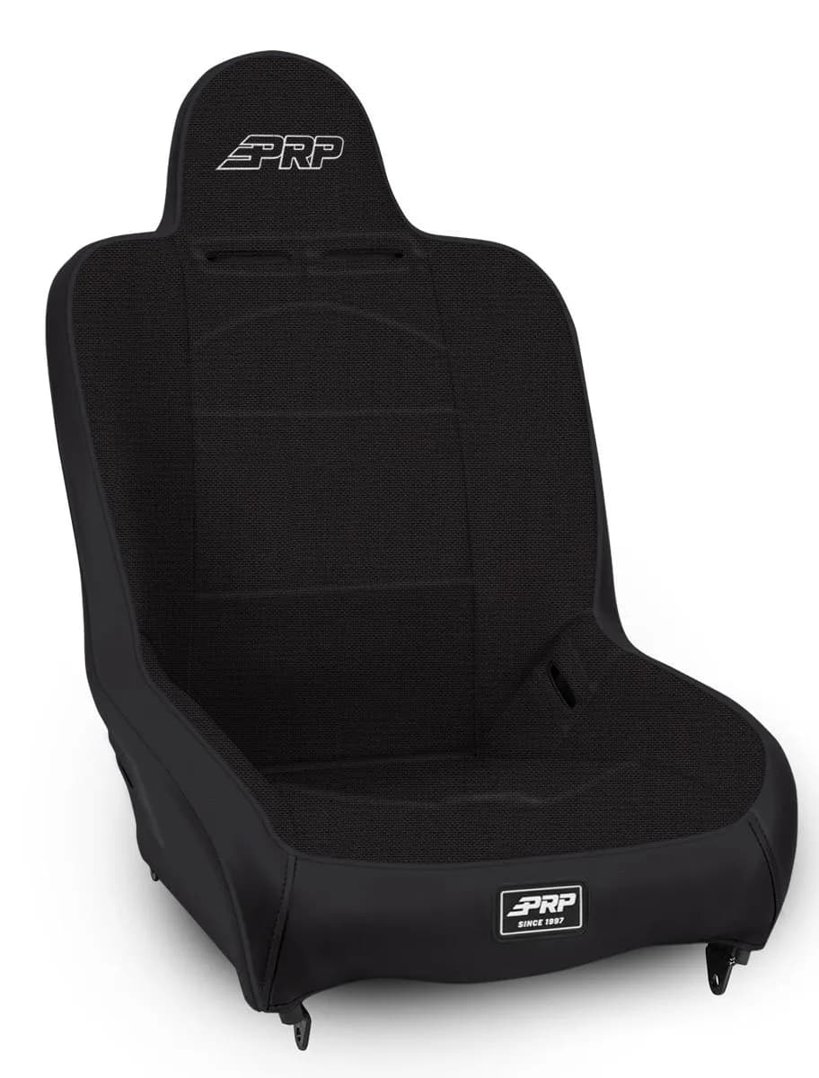 Premier High Back Suspension Seat; All Black; Prp Silver Out Two Neck Slots