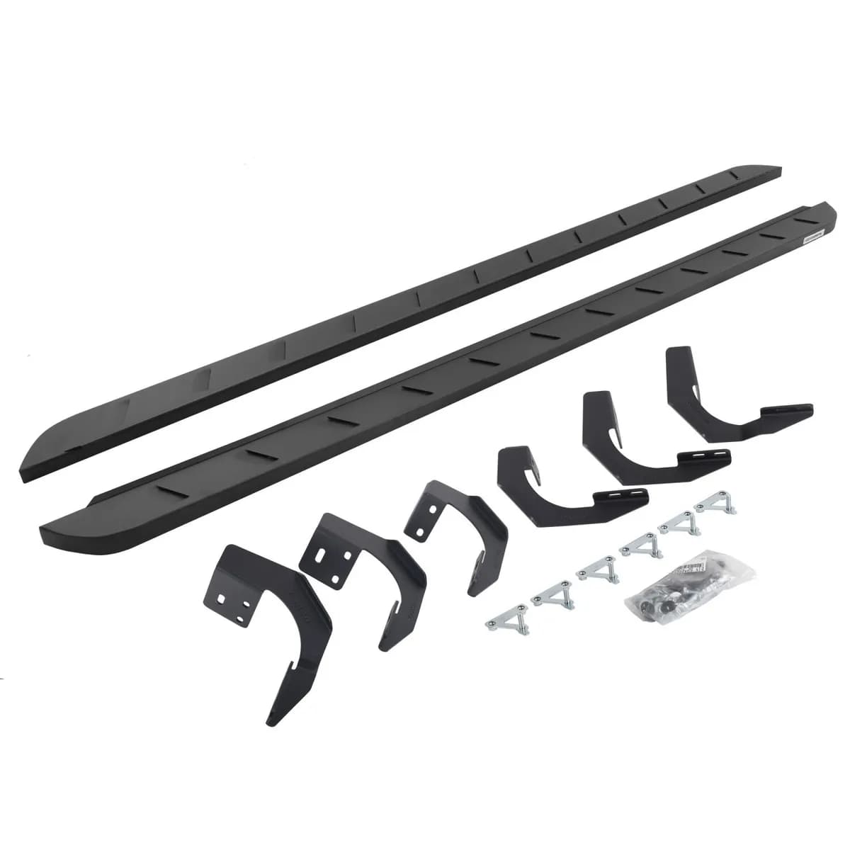 15c RAM 1500 Quad Cab(19c Classic)80in Rb10 Slim Line Running Boards Txt Powder Coat Complete Set