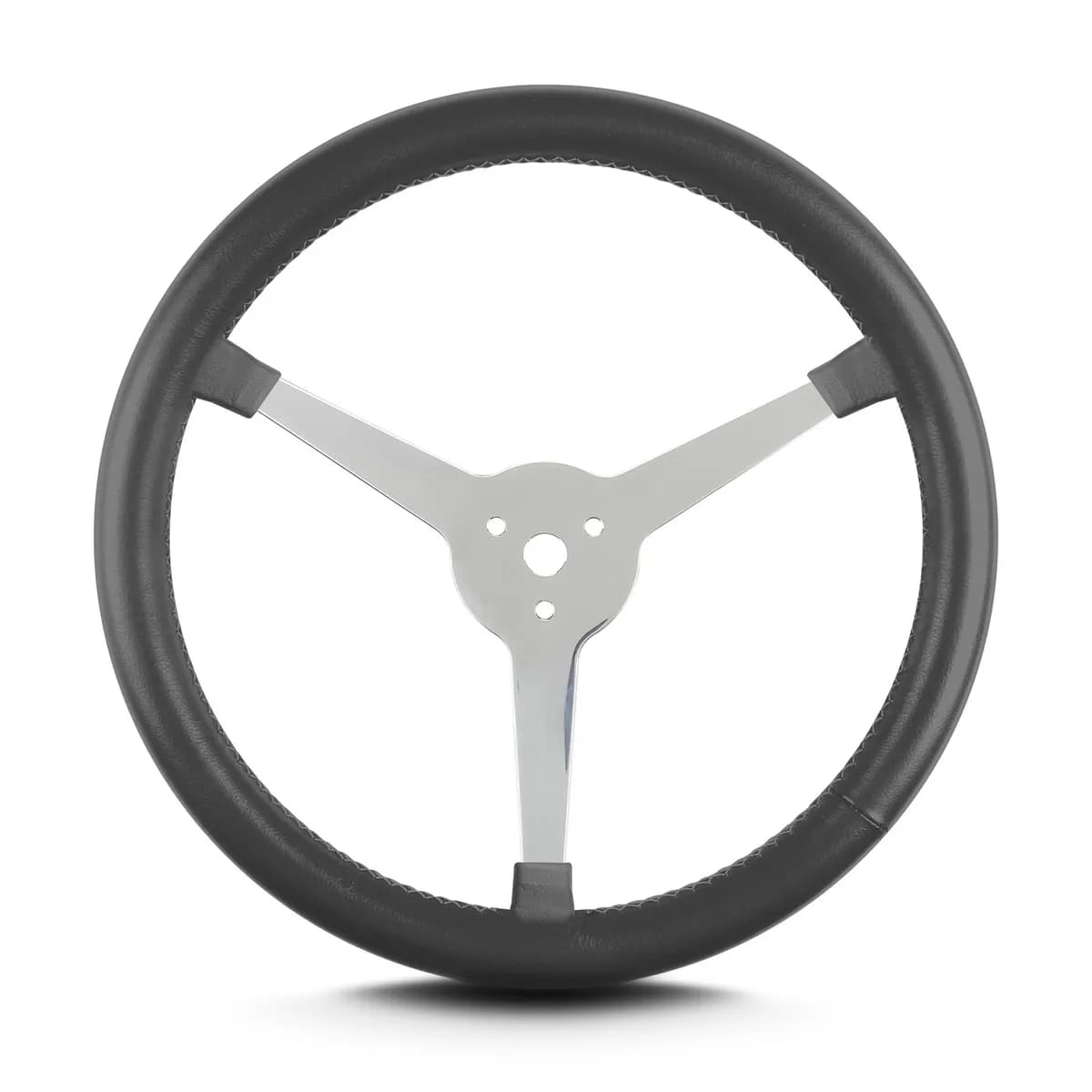 Lecarra Lake Steering Wheel; Dark Grey; Polished 3 Spokes;