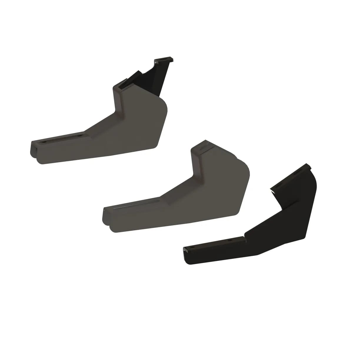 T3 Running Board Mounting Bracket; Steel; Black Powder Coat Finish;