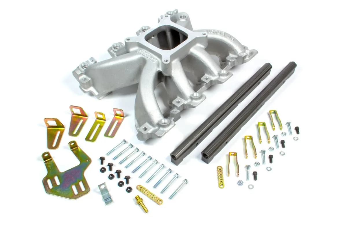 Edelbrock 29086 Victor Jr. Small Block Chevy LS1 EFI Intake Manifold and Fuel Rail Kit