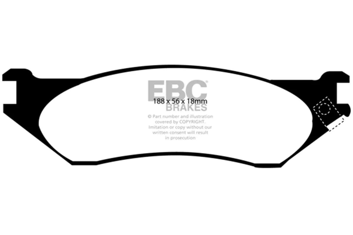 Truck/SUV Extra Duty Brake Pads; FMSI Pad No. D897; Vented; 336mm Dia.; 67mm Height; 28mm Thick; 78.5mm Center Hole Dia.; Pad Dimensions: 188 x 56 x 18mm;