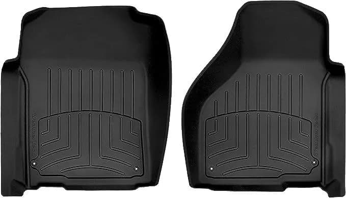 Black Front FloorLiner HP RAM Ram 1500 2012 Regular and Quad CabDriver and Passenger Floor hooks