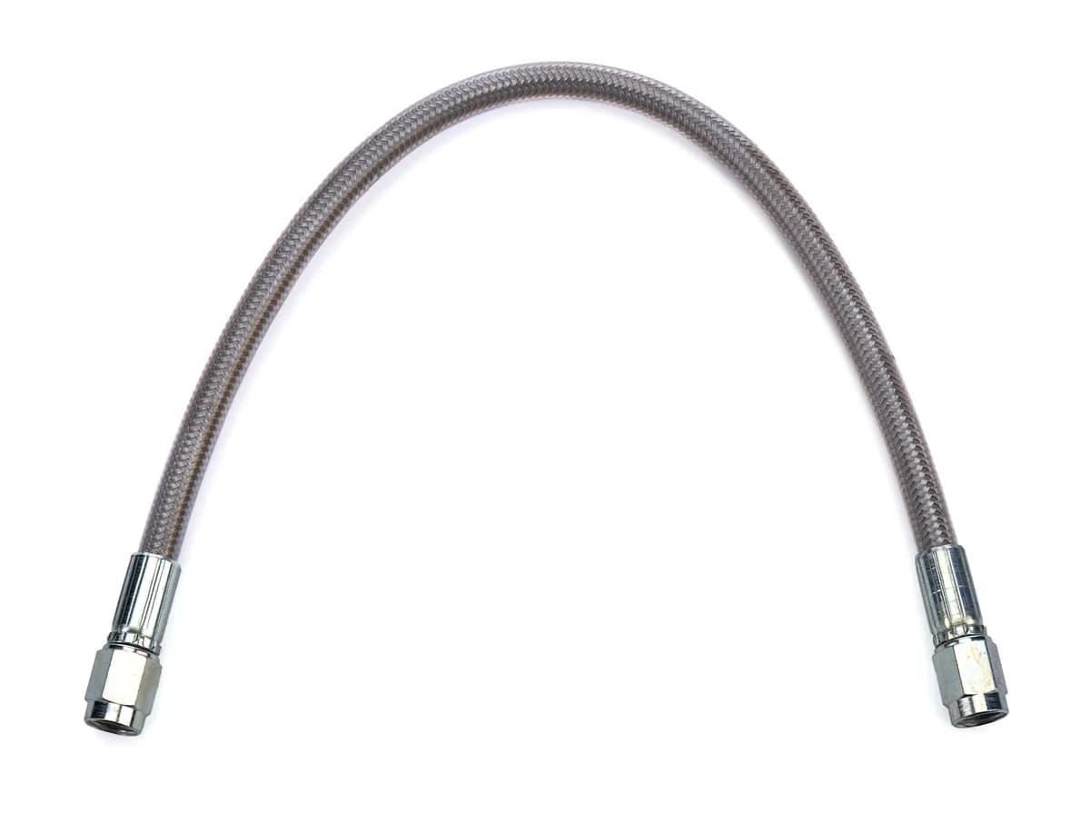 #3 PTFE 12in Hose Clear Cover 3an Female St