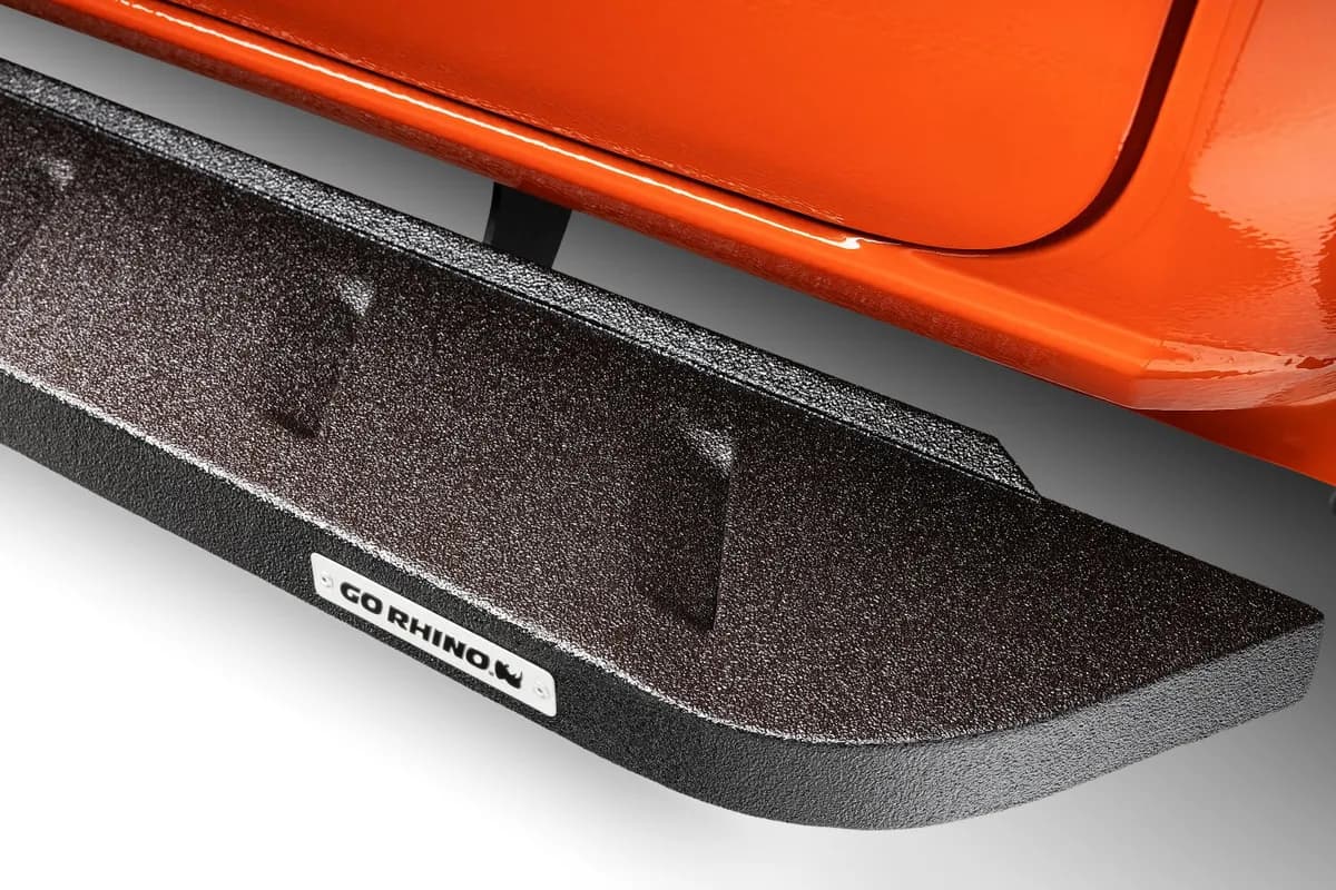 Go Rhino - 63441580T - RB10 Running Boards With Mounting Brackets - Protective Bedliner Coating