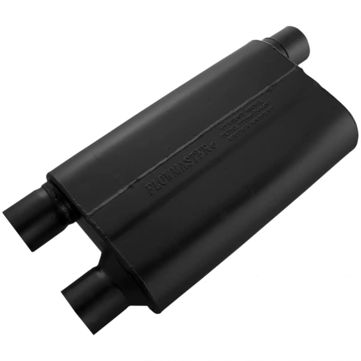 80 Series Crossflow Muffler 2.50in IN (O) / OUT (D) Chev. Camaro / Pontiac Firebird 82-92 V-8 Only: ea 16 Gauge Aluminized Steel