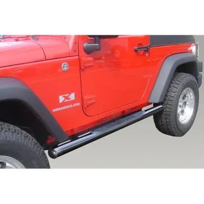 Tube Stepsoutland3inch Round Black Painted For Jeep 0716 Wrangler JK 2dr