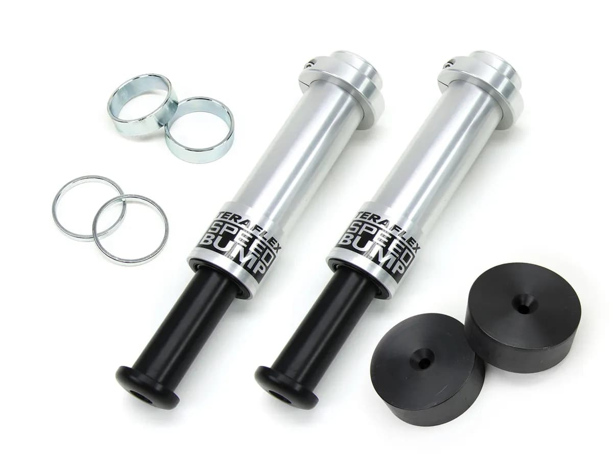Speedbump Kit JK Front Pair 34in Of Lift W/1.25in Tall Strike Pad & Adjustment