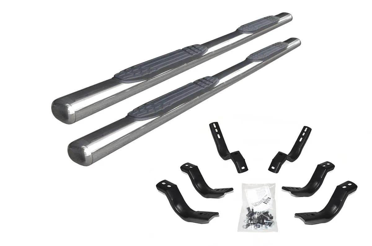 Go Rhino 104403580PS - 4 1000 Series SideSteps & Bracket Kit - Stainless Steel