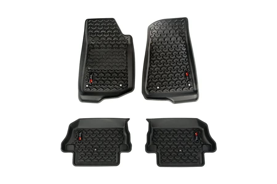 All Terrain Floor Liner Kit Front/Rear Black 1819 Jeep Wrangler JL 2 DR