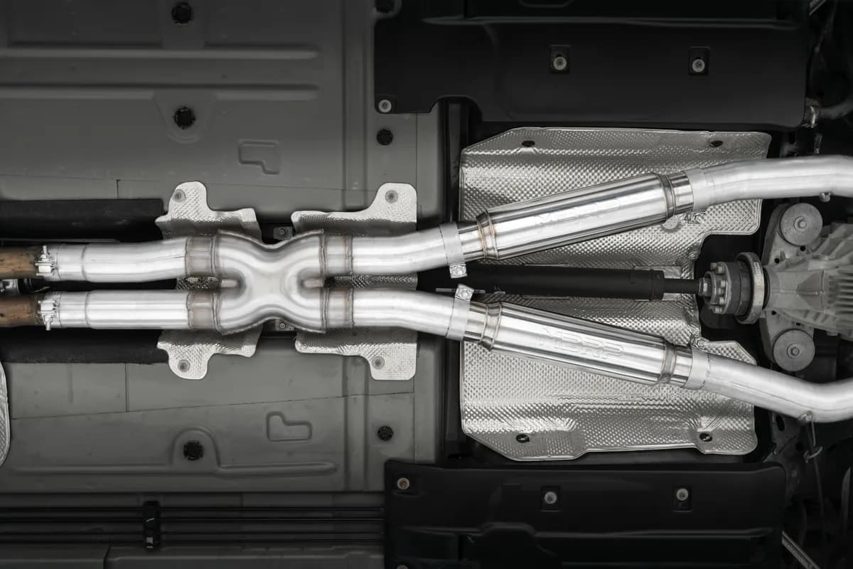 Armor Lite Cat Back Exhaust System; 3 in.; Dual Rear; Quad Tips Street Version; Aluminized3 in.; Dual Rear; Quad Tips Street Version; Aluminized;