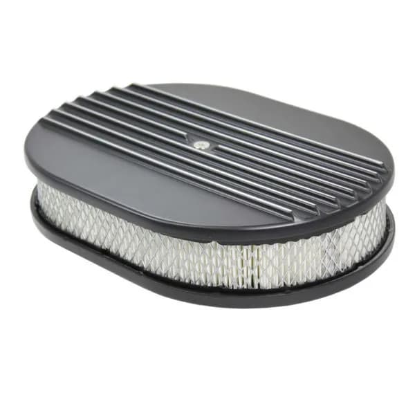 Air Cleaner Kit 12in X 2in Oval Half Finned Top