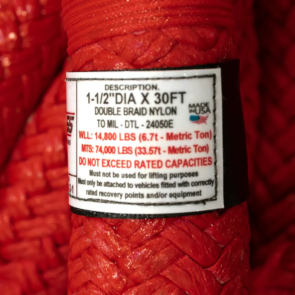 Extreme Duty Kinetic Energy Rope 1.5 Inch X 30 Foot Factor 55