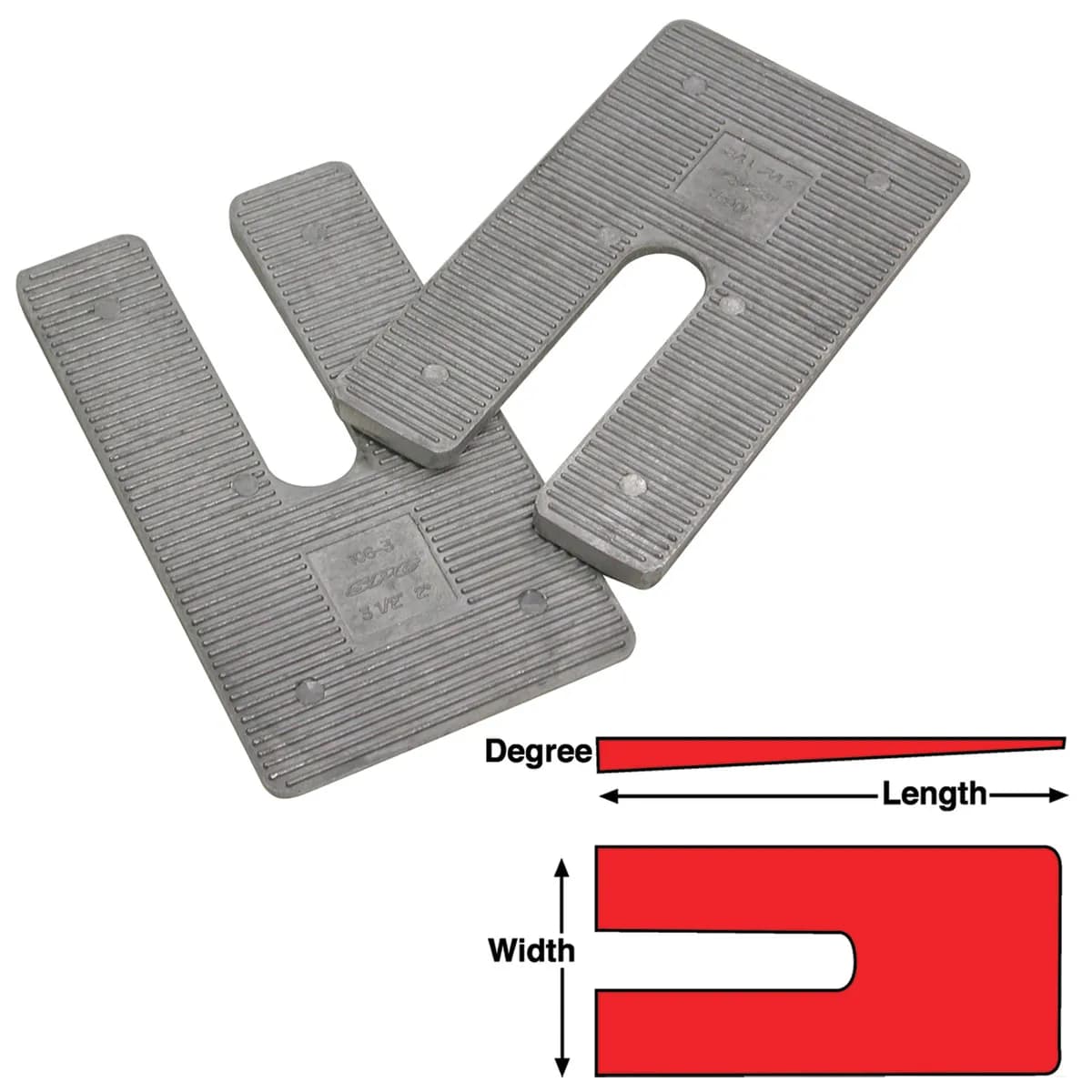 SPC 10405 - Aluminum Shims 2.5x5x0.5 (6 Pieces)