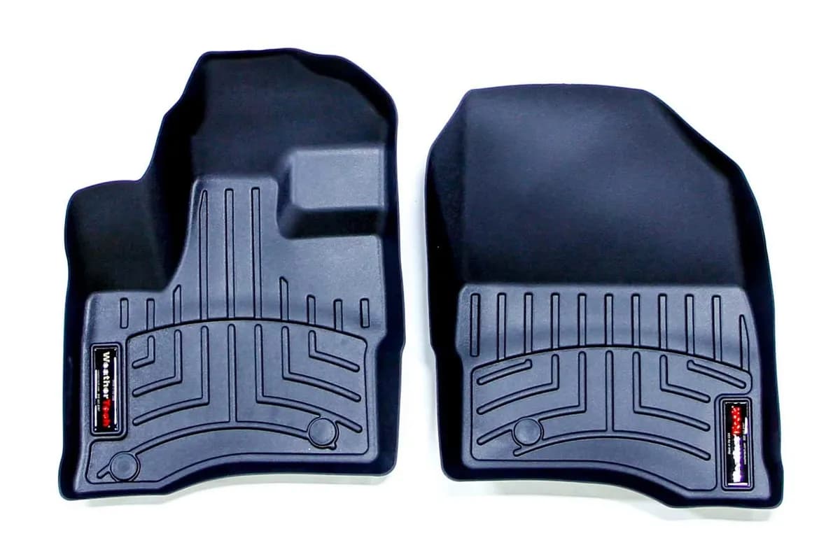 2010 + Ford Taurus Black Front FloorLiner Fits vehicles with two retention knobs on ther drivers side / 2011 + Lincoln MKS Black Front FloorLiner Fits vehicles with two retention knobs on ther drivers side