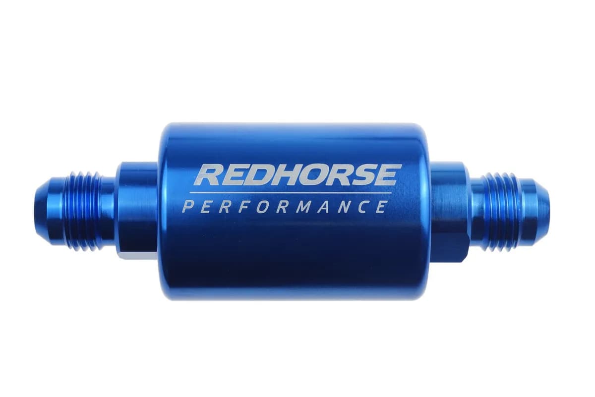 08 Inlet 08 Outlet an High Flow Fuel Filter Blue
