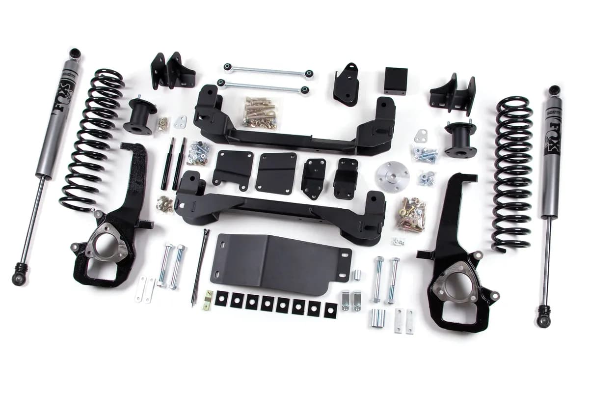 2009-2010 Dodge Ram 1500 6 Suspension Lift System Kit Front Spacer 3 Rear Coils - Fox 2.0 Adventure Series Shocks